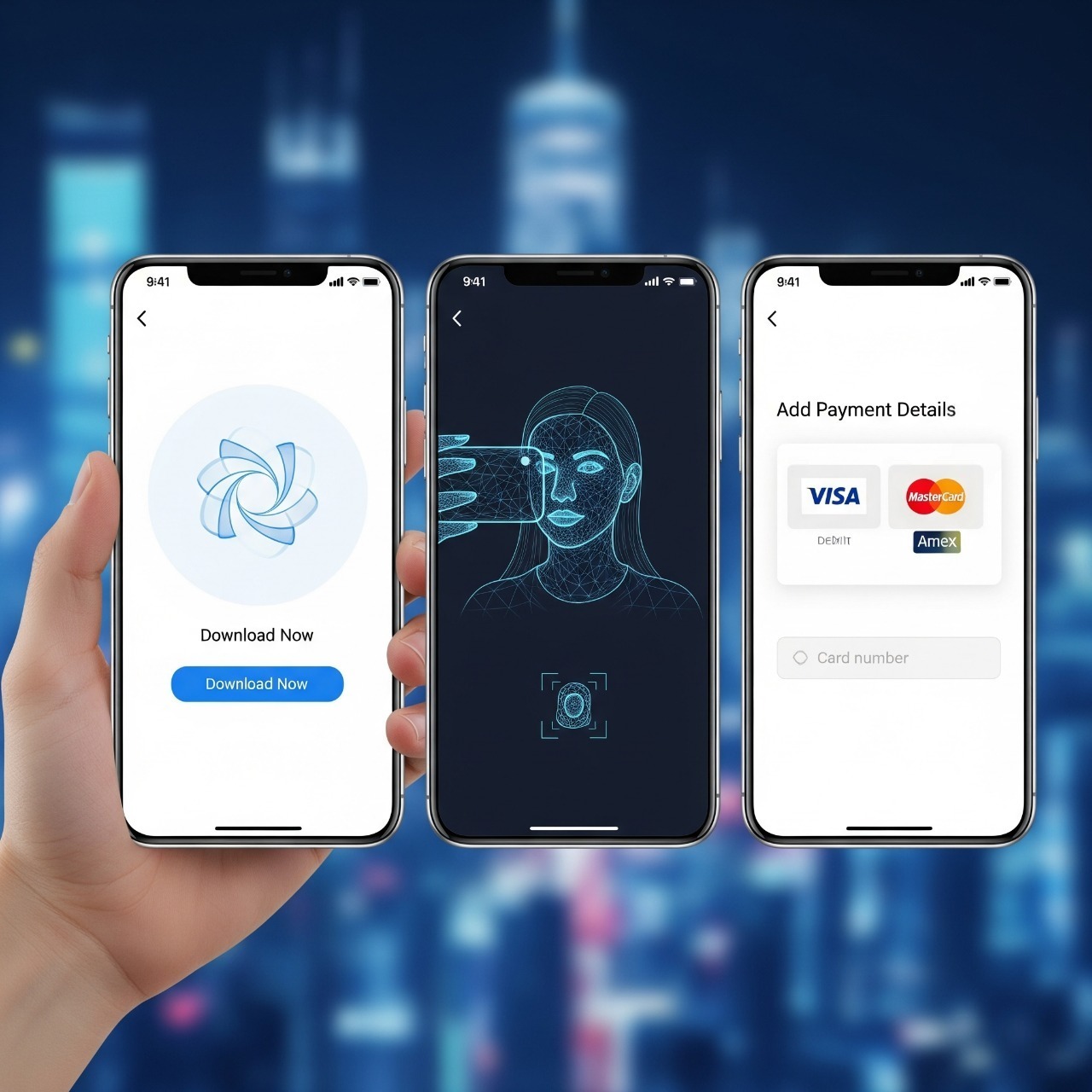 Download FacePe app and register your face